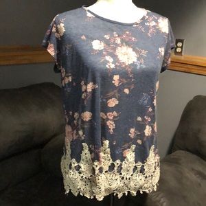 Blue floral shirt